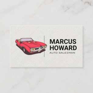 Classic Car   Auto Salesman Business Card