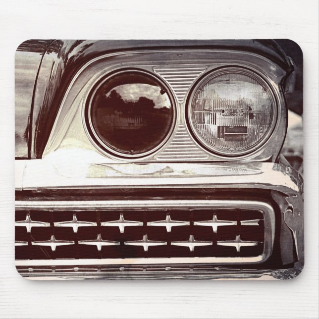 Classic Car Automobile Headlights Mouse Mat (Front)