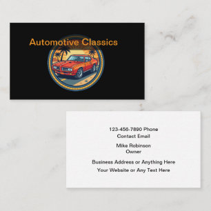Classic Car Automotive Theme Business Cards