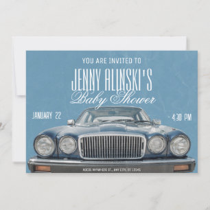 Classic car baby shower Invitation