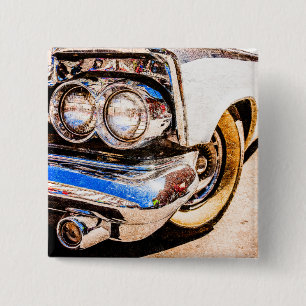 Classic Car Beauty 15 Cm Square Badge