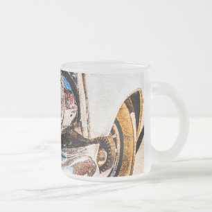 Classic Car Beauty Frosted Glass Coffee Mug