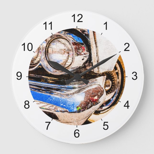 Classic Car Beauty Large Clock (Front)