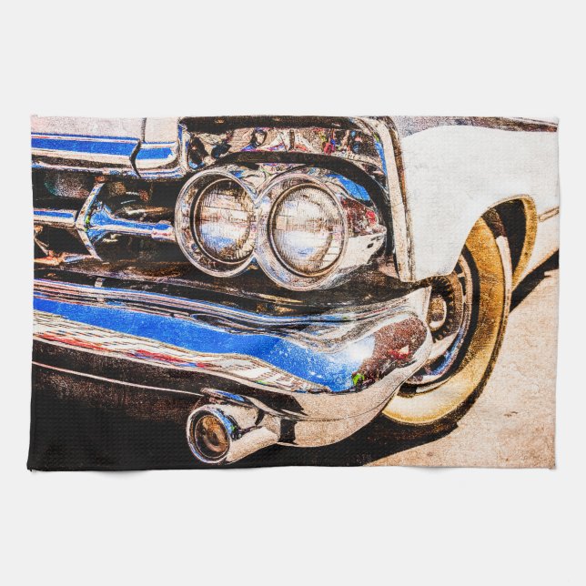Classic Car Beauty Tea Towel (Horizontal)