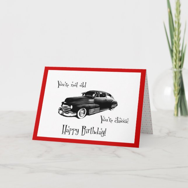 Classic Car Birthday Card (Front)