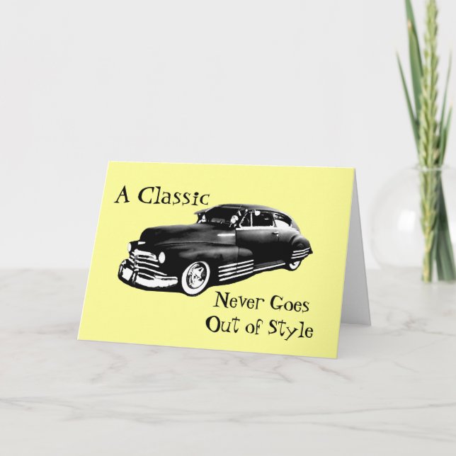 Classic Car Birthday Card (Front)