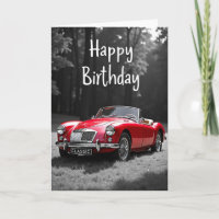 Classic Car Birthday Card