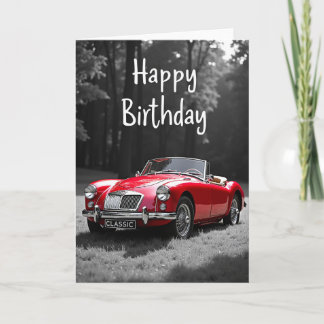 Classic Car Birthday Card