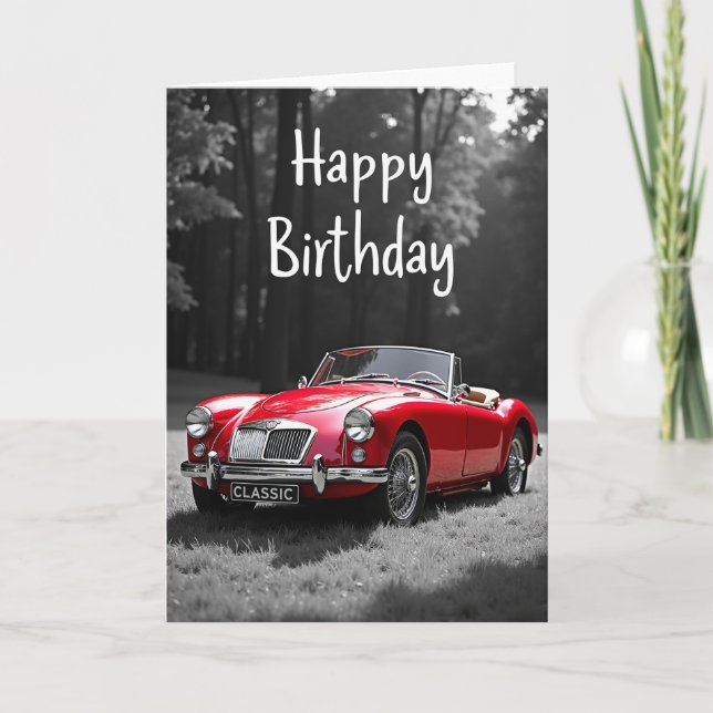 Classic Car Birthday Card (Front)
