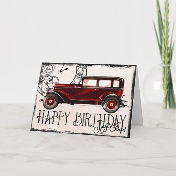 Classic Car Birthday Cards | Zazzle UK