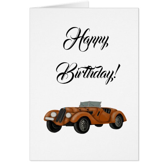 Classic Car Birthday Cards & Invitations | Zazzle.co.uk