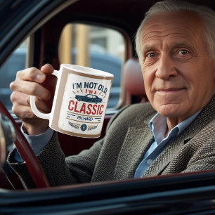 Classic car birthday gift coffee mug