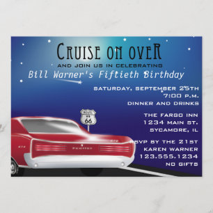 Classic Car Birthday Party Invitation