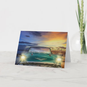 CLASSIC CAR BLANK GREETING CARD