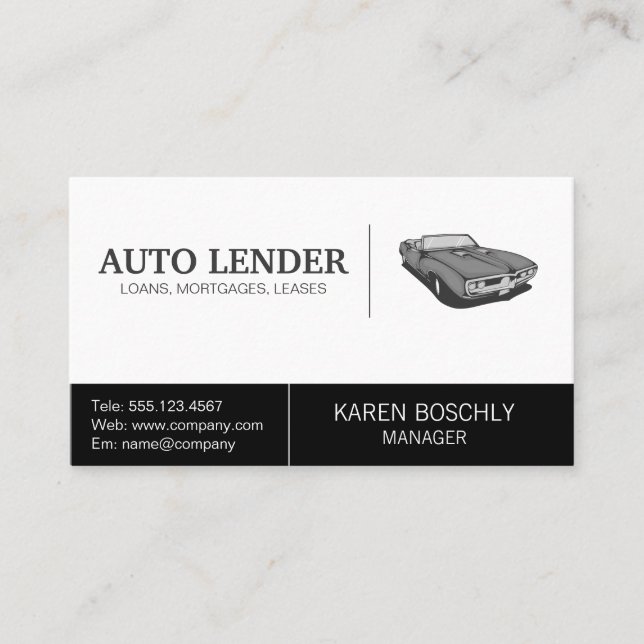 Classic Car Business Card (Front)
