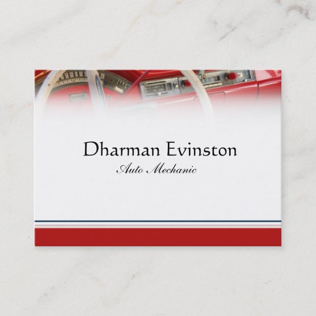 Classic Car Business Card (Front)
