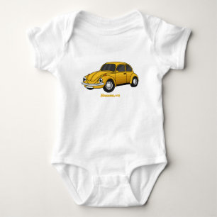 Classic car cartoon baby bodysuit