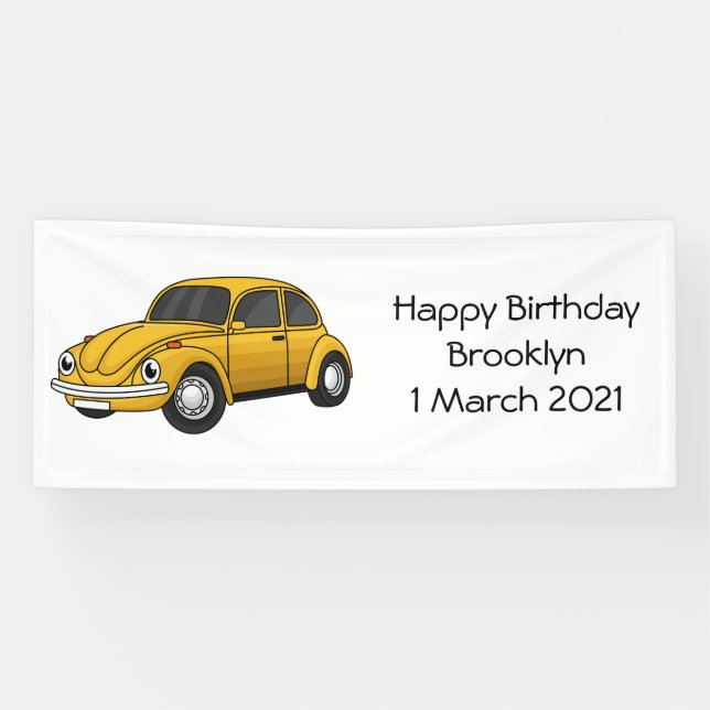 Classic car cartoon banner (Horizontal)