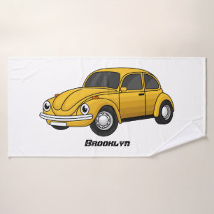 Classic car cartoon bath towel set