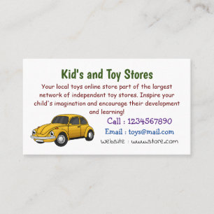 Classic car cartoon business card