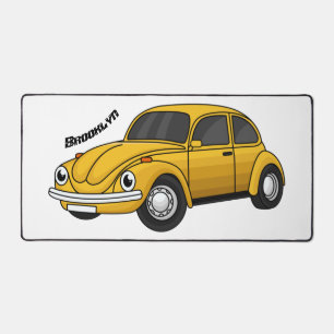 Classic car cartoon desk mat