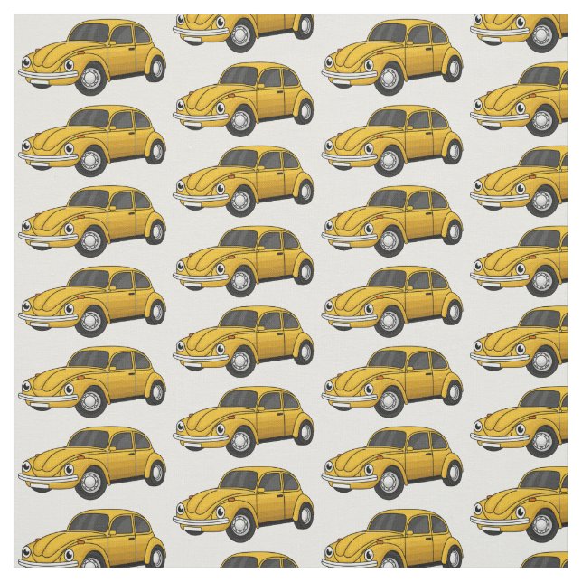 Classic car cartoon fabric (Swatch)