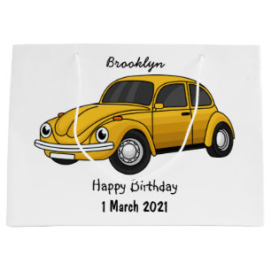 Classic car cartoon large gift bag