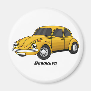 Classic car cartoon magnet