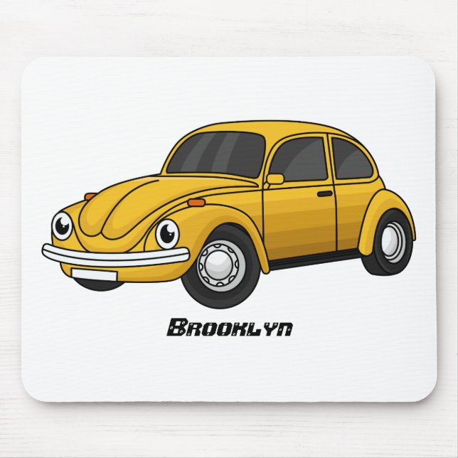 Classic car cartoon mouse mat (Front)
