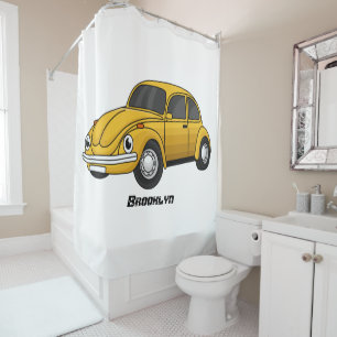 Classic car cartoon shower curtain
