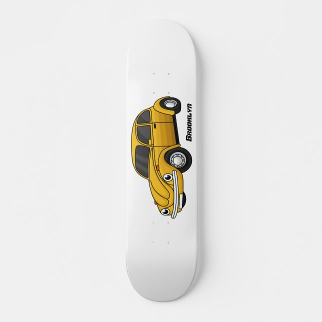 Classic car cartoon  skateboard (Front)