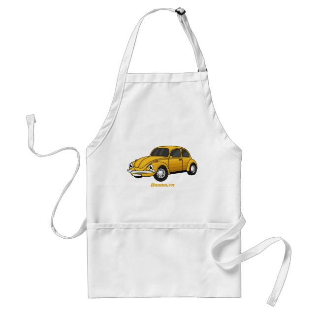 Classic car cartoon standard apron (Front)