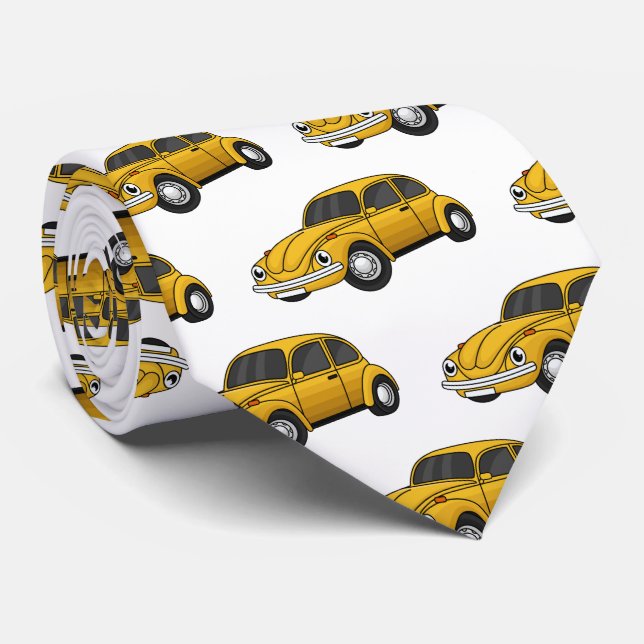 Classic car cartoon tie (Rolled)