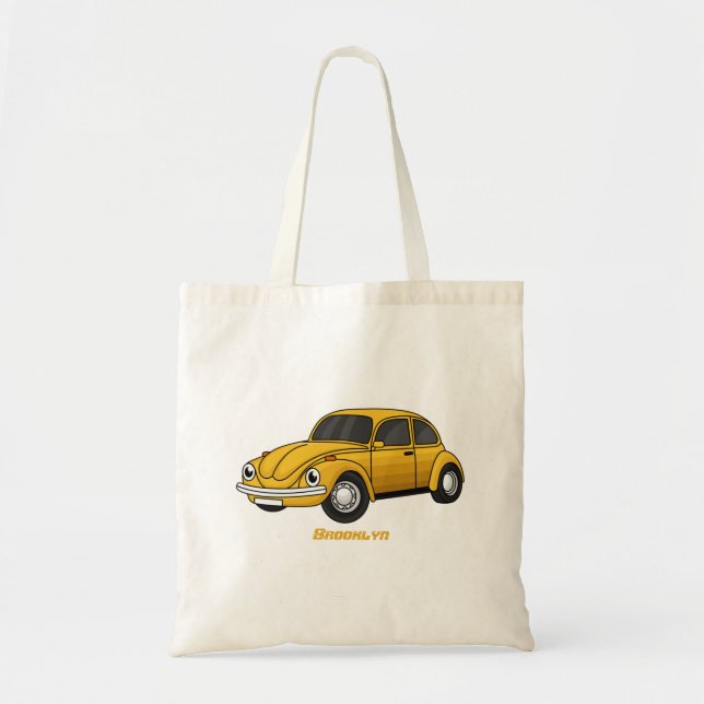 Classic car cartoon tote bag (Front)
