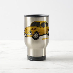 Classic car cartoon travel mug