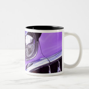 Classic car: Chevrolet with flaming hood Two-Tone Coffee Mug