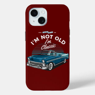 CLASSIC CAR CHEVY BEL AIR CONVERTIBLE 1956 iPhone 15 CASE