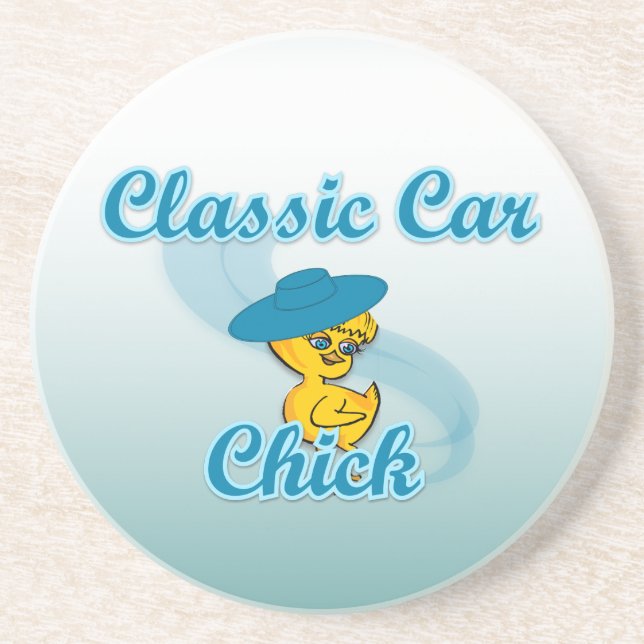 Classic Car Chick #3 Coaster (Front)