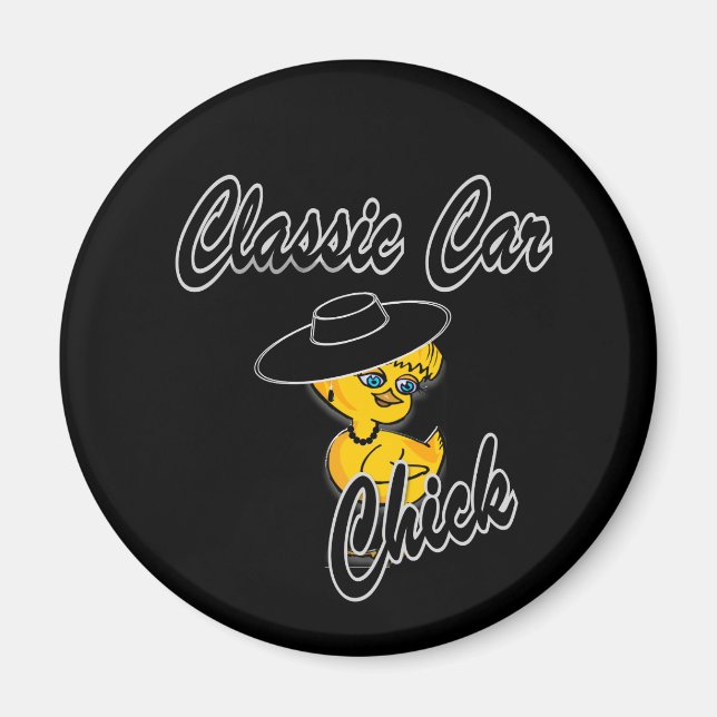 Classic Car Chick #4 Magnet (Front)