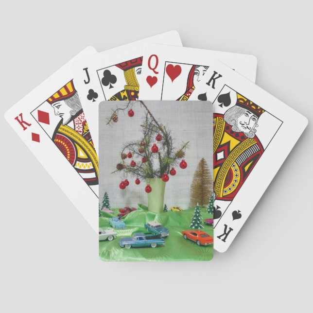 Classic Car Christmas Playing Cards (Back)