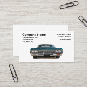 Classic Car Collector Business Card