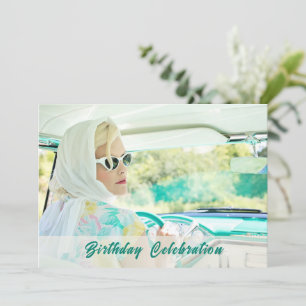 Classic Car Cruising Birthday Invitation