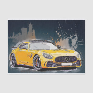 Classic Car Decoupage Tissue Paper