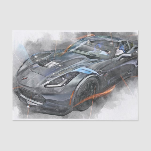 Classic Car Decoupage Tissue Paper (Front)