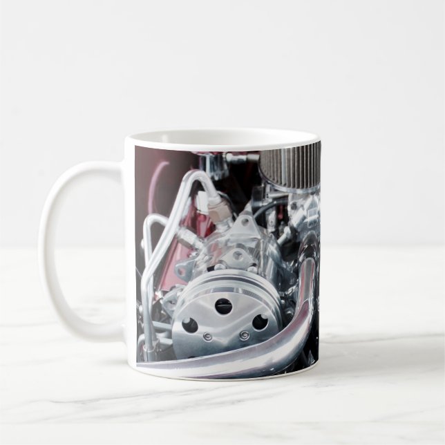 Classic Car Engine Coffee Mug (Left)