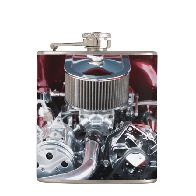 Classic Car Engine Hip Flask (Front)