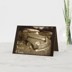 Classic Car Father's Day Card