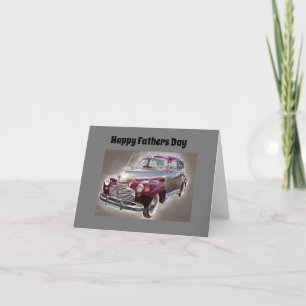 Classic car fathers day card