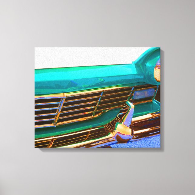 Classic car front end pop art  choose .75 canvas print (Front)