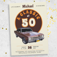 Classic Car Fun Retro 50th Birthday Party